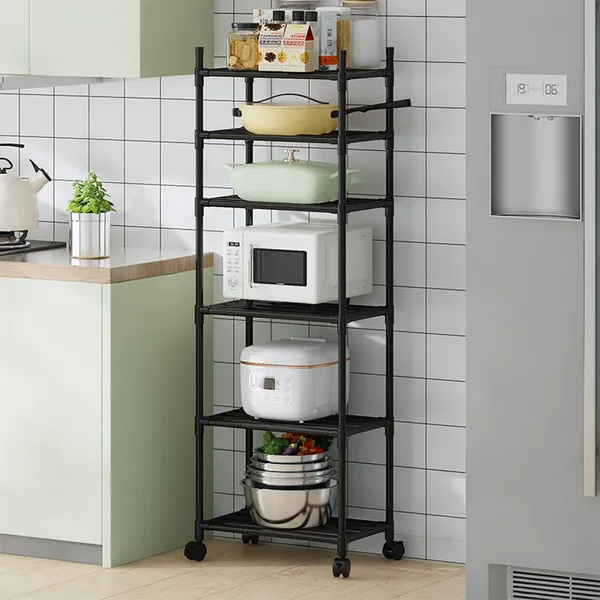 Estante 6/5/4 Andares Com Rodinhas Prateleira Organizadora Carrinho Multiuso Quarto Cozinha