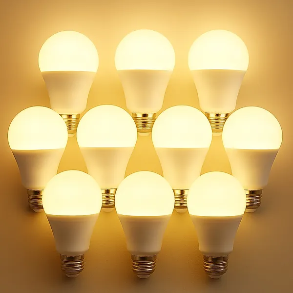Kit 10 Lâmpadas LED Bulbo 9W 3000K Bivolt