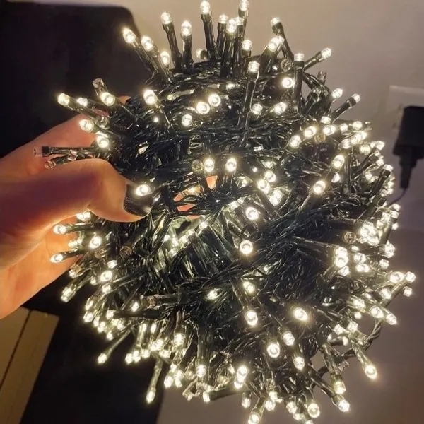 Pisca Led Fixo 10M 100 LEDS Natal Decoração Sofisticado Luz Fixa Luxo Eventos Festas Econômico Seguro