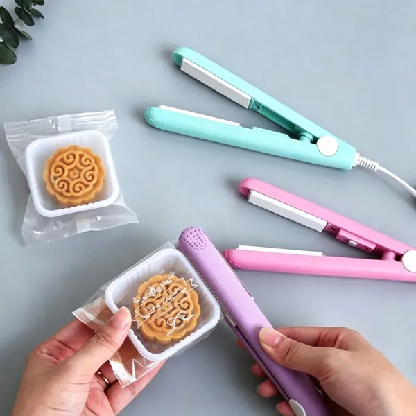 Mini Seladora de Embalagem Plástica de Alimentos Portátil Sela e Veda