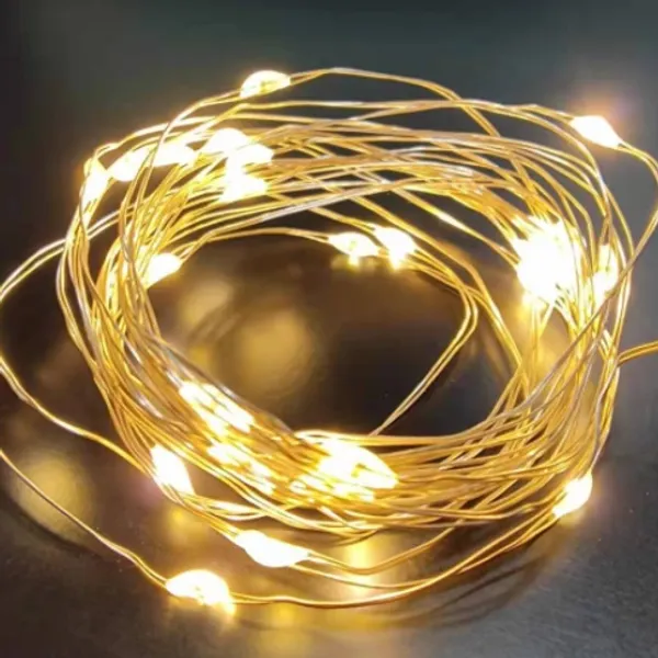 Kit 5/10/20 Fio Fada Leds 2 Metros Luzes Natal Decoração Reutilizável Casa Decoração Promoção