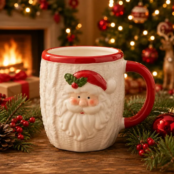 Caneca De Natal Cerâmica Decoração