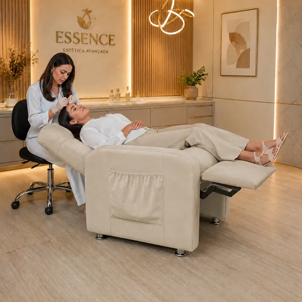 Poltrona do Papai Reclinável Conforto Premium para Estética Tecido Suede - Meu Lar Decorações