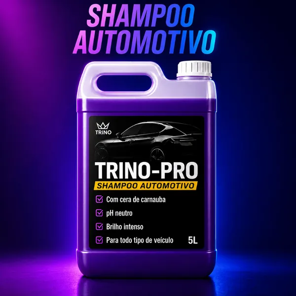 Shampoo com Cera de Carnaúba pH Neutro para Lavagem de Carro e Moto