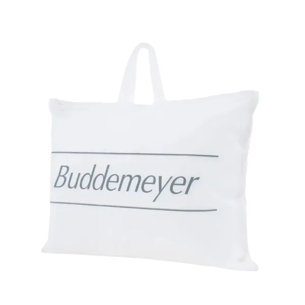 Travesseiro Toque de Pluma Buddemeyer 50x70cm Algodão Cetim 233 Fios Branco Não Alérgico