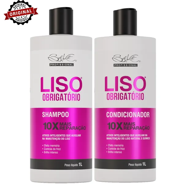 Kit Profissional 2 Itens Capilar Liso Obrigatório 1 Litro
