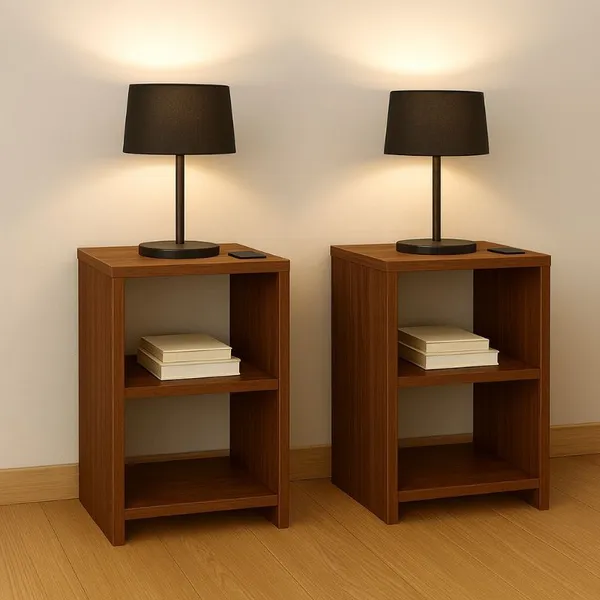 Kit 2 Mesa cabeceira lateral cama nicho quarto MDF 6 opções de cores