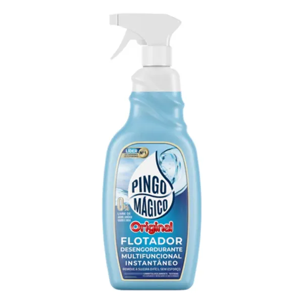 Pingo Mágico Original 1L - Flotador para Limpeza Geral Sem Soda, Ácido, Cloro, Amonia