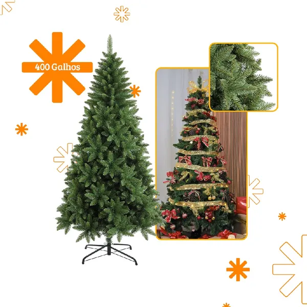 Arvore de Natal Pinheiro Tradicional 1,5m 1,8m 2,1m 400 800 1000 Galhos Ajustável Hastes Flexíveis Decoração de Natal
