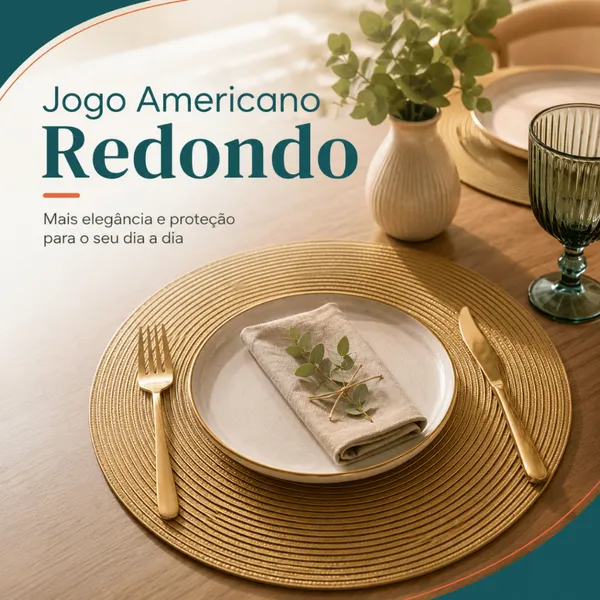Kit 4 ou 6 Jogo Americano Souplast Redondo Jantar Mesa Posta Cozinha