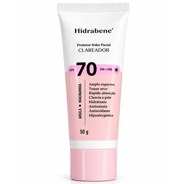 Protetor Solar Facial Hidrabene FPS 70 Toque Seco - 50g