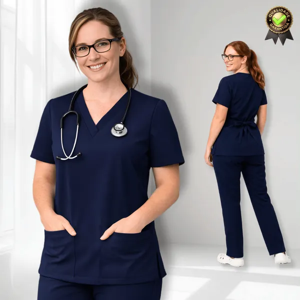 Conjunto Pijama Hospitalar Cirúrgico Scrub Feminino Unissex Profissional ​Privativo Clinica Uniforme de Trabalho