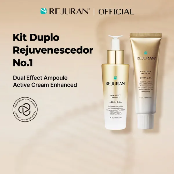 [REJURAN] Kit Rejuvenescimento Duplo – Sérum Dual Effect 30ml + Active Cream Enhanced 50ml