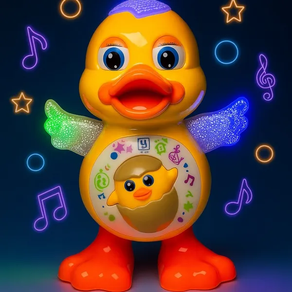 Patinho Dançante Com Luzes Pato Dançarino Musica Criança Brinquedo Infantil Colorido