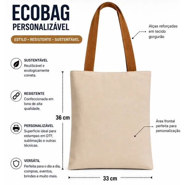 Kit 10 ou 5 Bolsas ecobag  de Nylon33x36 personalozada com sua Arte . Foto . imagem
