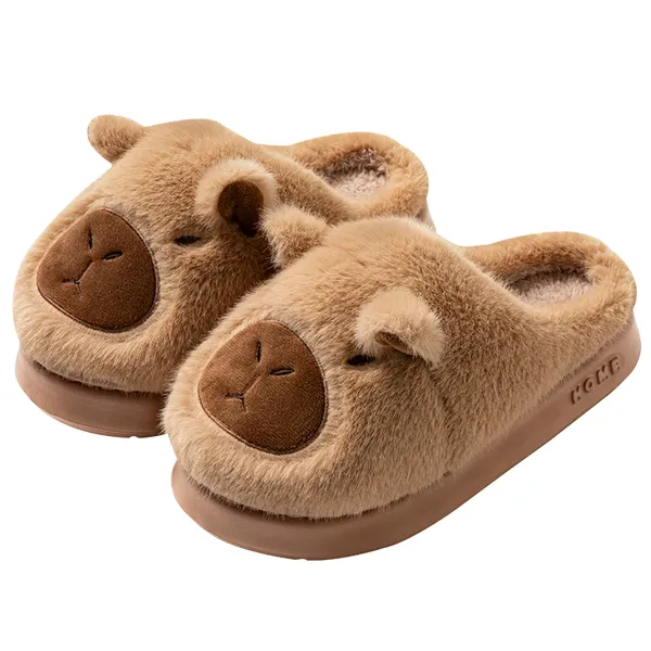 Pantufa Chinelo Capivara Feminina e Masculina – Quentinha, Macia e Flexível com Solado Antiderrapante Fofura e Conforto