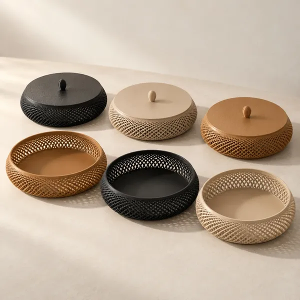 Porta Objetos Treco Chaves Organizador de Mesa Decorativo Moderno Geometric