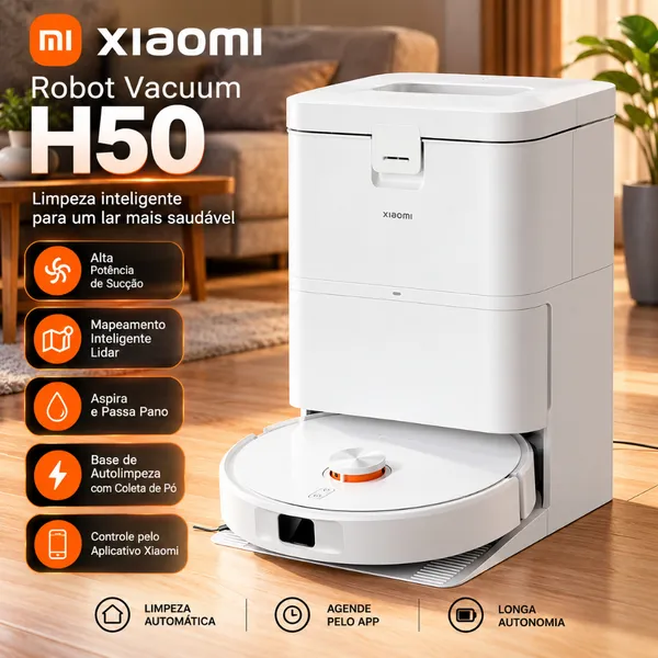 Aspirador Xiaomi H50 | 10000Pa Sucção | Lançamento 2026 | 110V | 220V