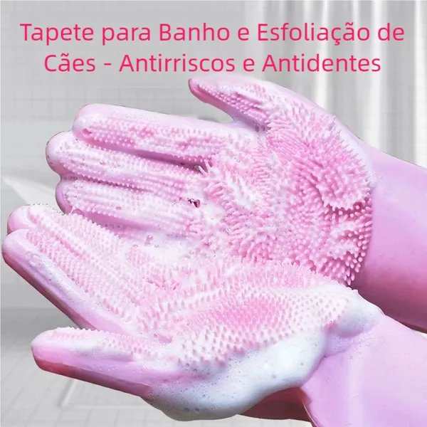 Multiuso Luvas de Silicone - Para Gatos e Cães, Remover Pelos e Lavar Louça