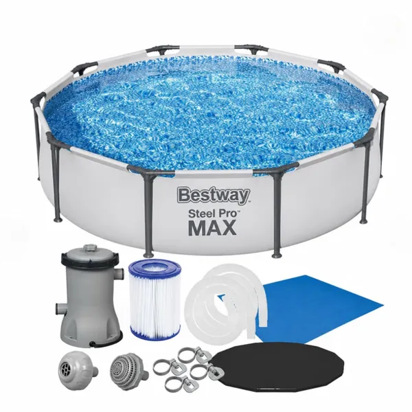 Piscina Estrutural 4678L Circular Pro Max + Filtro + capa + lona BestWay