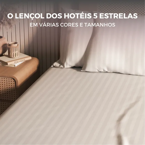 Jogo de Lençol Padronado 500 Fios Micro Percal – Solteiro, Casal, Queen e King