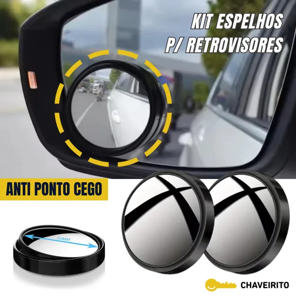 Kit 2 Espelhos Auxiliares para Retrovisor