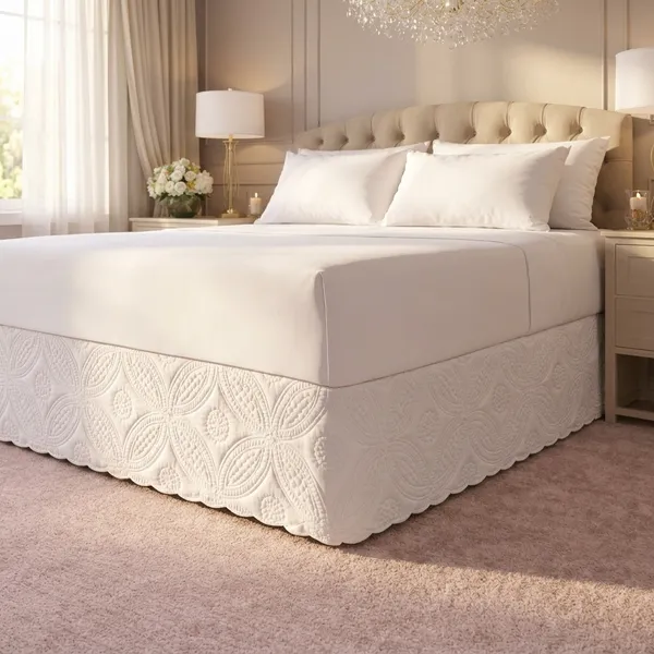 Saia Box Marie Microfibra Padrão Casal Queen King – Decoração Elegante para Quarto