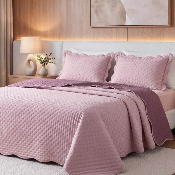 Cobre Leito Percal 300 Fios Toque de Pluma Dupla Face Bold Bicolor 03 Peças
